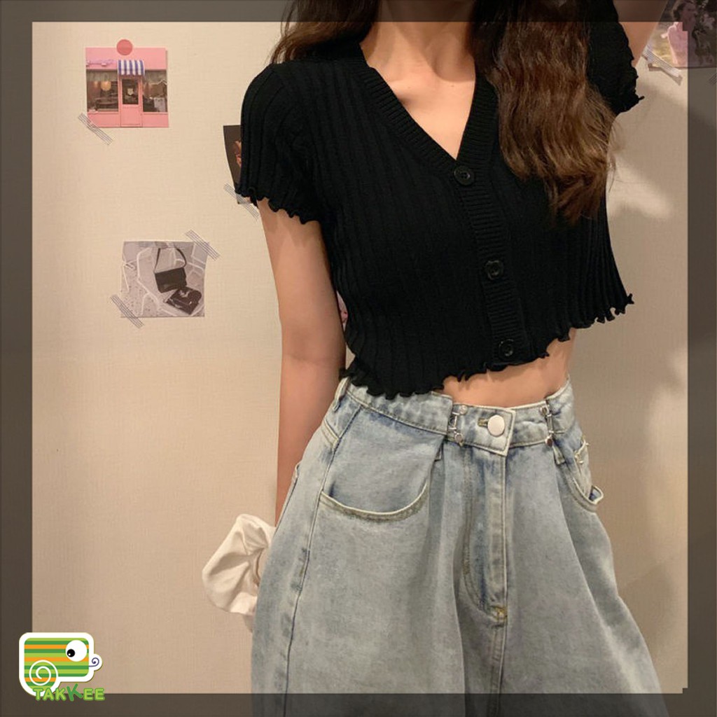Áo Len Gân Dáng Crotop Chất Đẹp