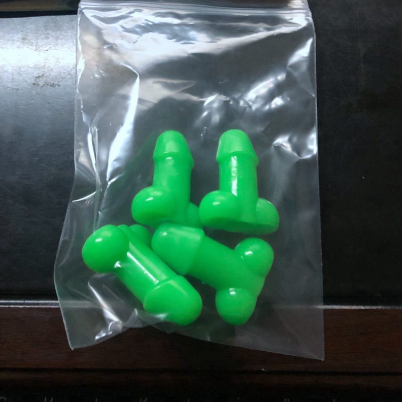 Set 4 Nắp Đậy Van Bánh Xe Đạp / Xe Máy Phát Sáng Độc Đáo Vui Nhộn Ốp