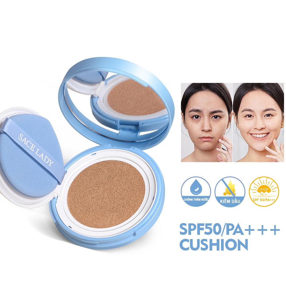 Kem nền BB dạng cushion MINIMELI màu lì tự nhiên lâu trôi chống nước SPF50/ PA + + + 15g