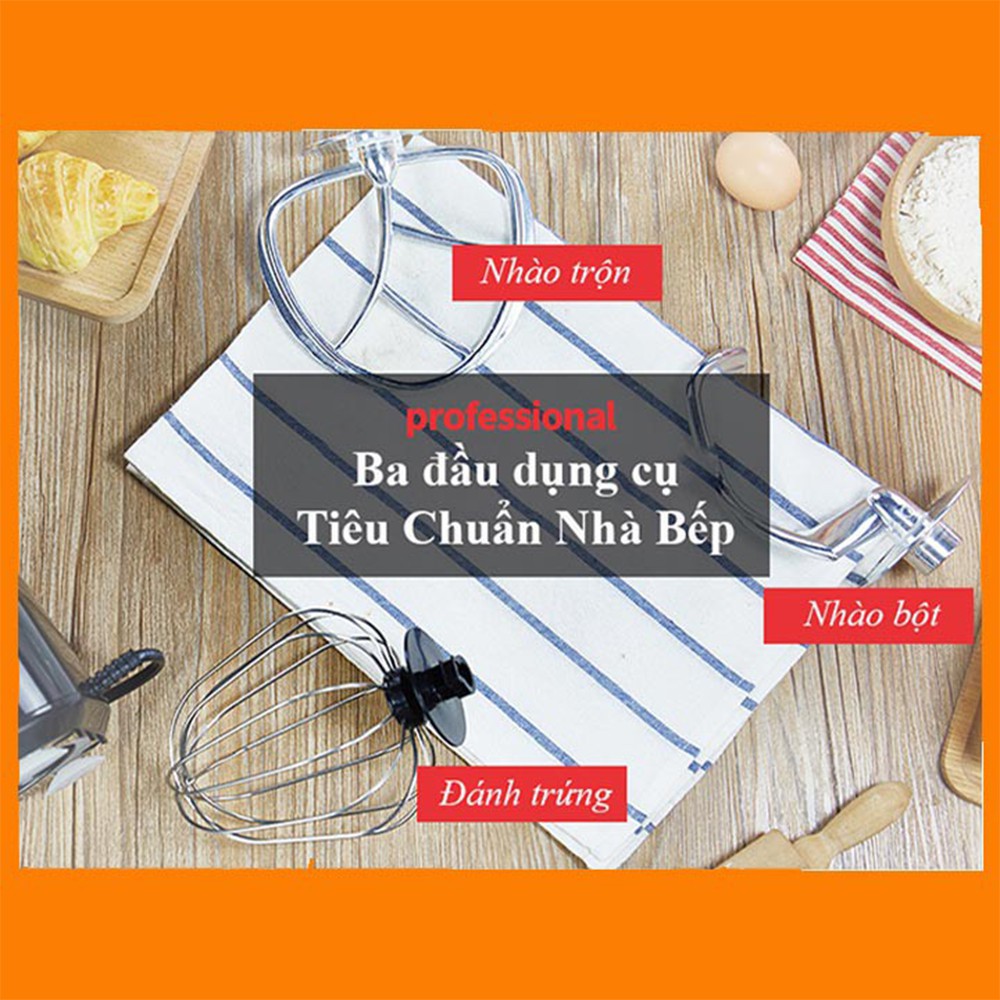 Máy trộn bột, nhồi bột, đánh trứng tự động Shinechef