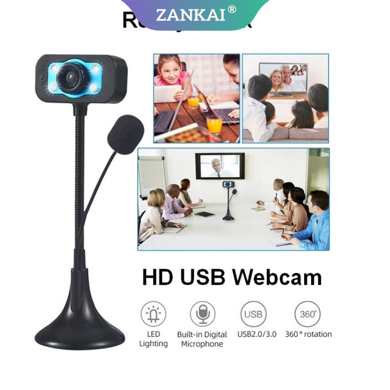 Webcam Có Đèn Led Và Mic Cho Máy Tính | BigBuy360 - bigbuy360.vn
