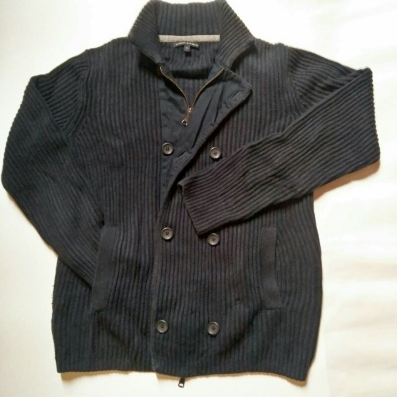 Áo khoác len Banana Republic secondhand xanh tím than size M
