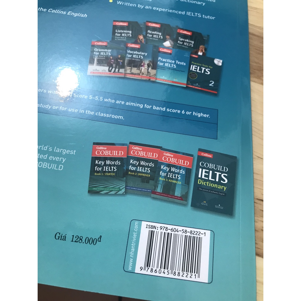 Sách - Collins English for examsm : Writing for IELTS - bìa xanh