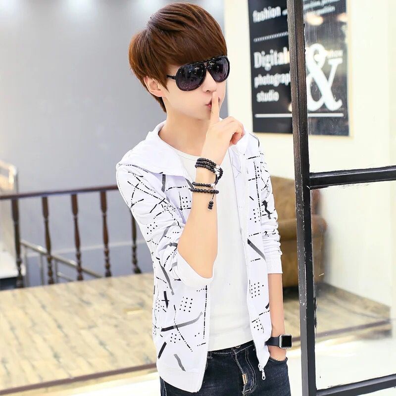 # Quần Áo Bé Trai# Áo Khoác Thanh Niên# Áo Khoác Mỏng Thời Trang Mùa Hè Cho Nam# Áo Khoác Chống Nắng Phong Cách Hàn Quốc Cho Nam Giới# Áo Khoác Dáng Ôm Thời Trang Cá Tính Cho Nam