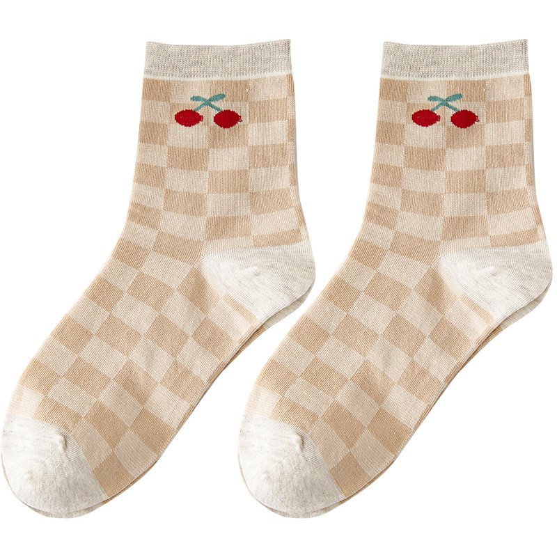 Set 6 tất cao cổ Bivota vỡ nữ in hình gấu vải cotton mềm mịn cực đẹp T140