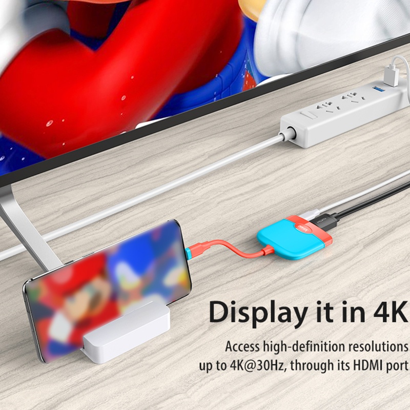 Bộ Chia Nhiều Cổng USB C 3 Trong 1 Type-C Sang 4K