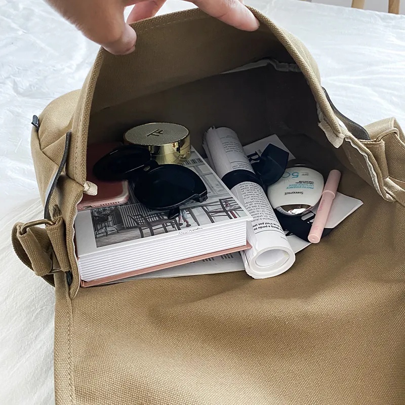 Túi canvas Đeo Chéo Phong Cách Nhật Bản Hàn Quốc Cho Nam Nữ ko104