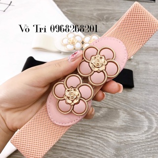 Thắt lưng phối đầm - đai nịt hình bông hoa 4cm