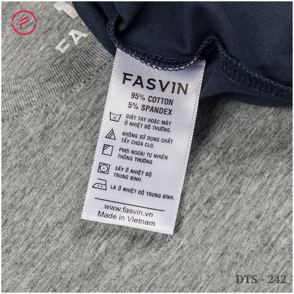 Áo thun nam Fasvin TS20217.HN cộc tay cổ tròn vải cotton thấm hút mồ hôi tốt co giãn