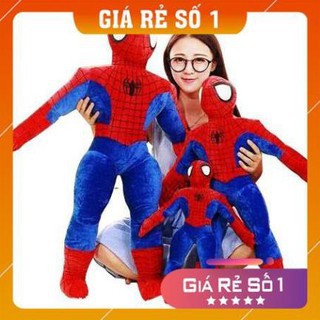 Gấu bông siêu nhân nhện size 90cm hàng vải nhung cao cấp