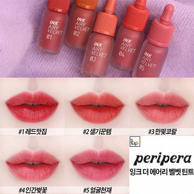 Son Kem Lì➰Peripera Ink The Airy Velvet                    😍Phiên Bản Mới 2019😍