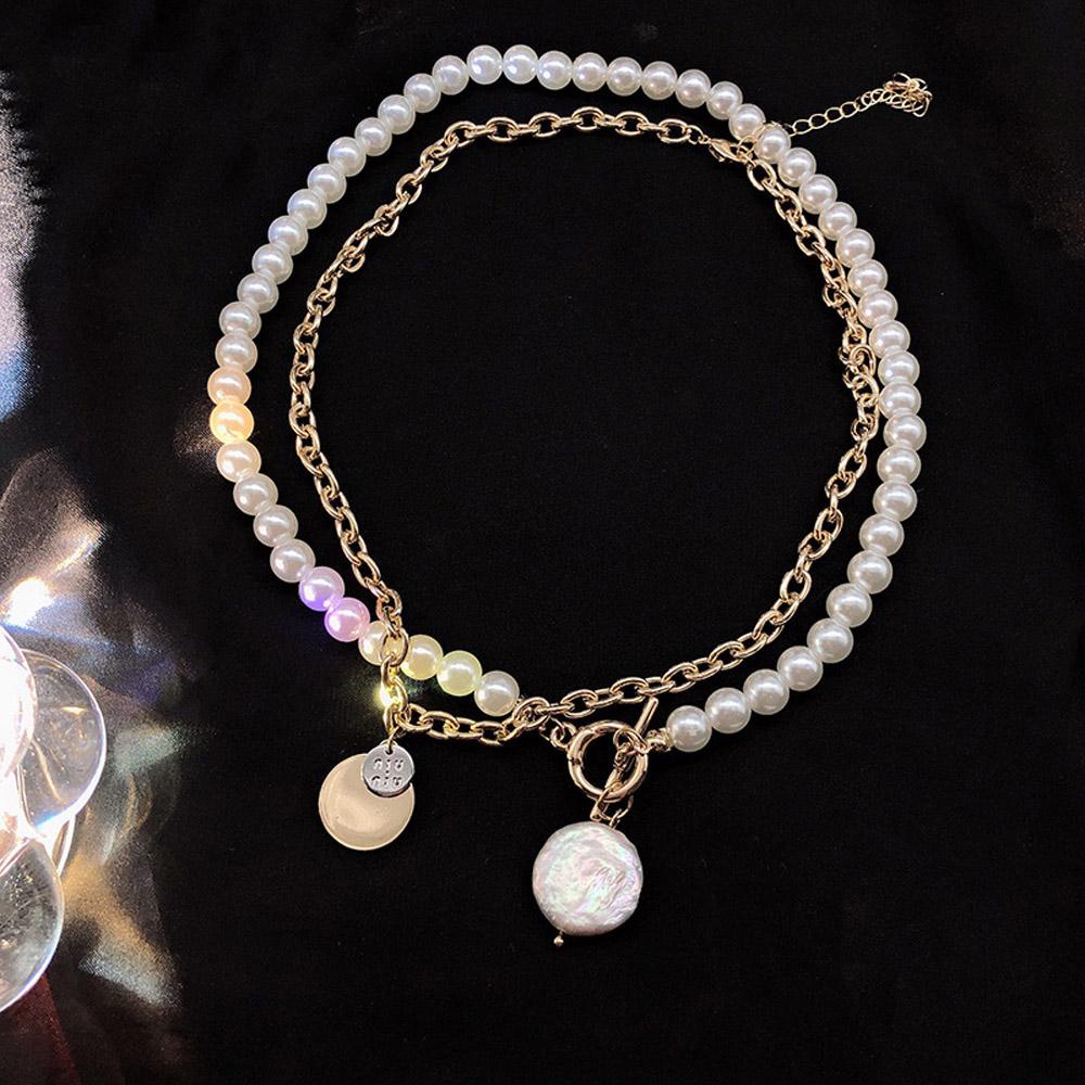 AROMA Vòng cổ Hai Tầng Phong Cách Punk Thời Trang Dành Cho Nữ