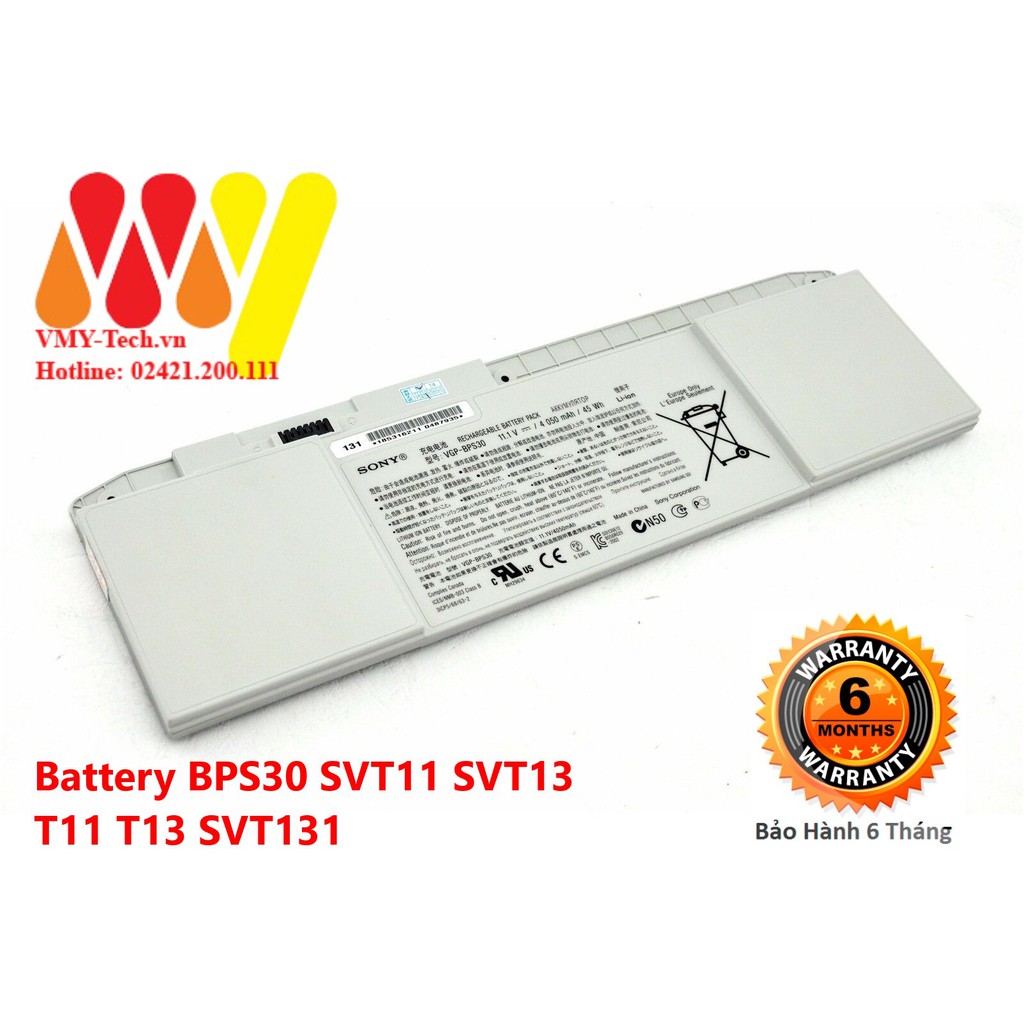 Pin laptop sony BPS30 SVT11 SVT13 T11 T13 SVT131 SVT131A11T SV-T1115FD SV-T1115FG SVT13117EC SVT13117ECS SVT1311S2CS