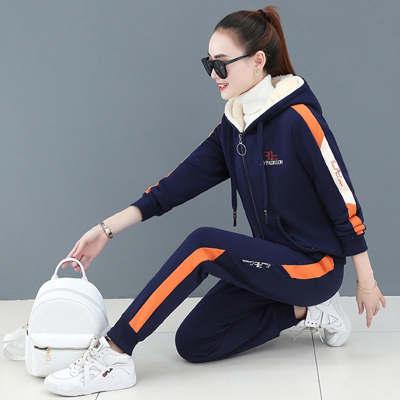 [Stage Creative Wear] Bộ Đồ Thể Thao Vải Lông Cừu Dày Dặn Thời Trang Thu Đông Dành Cho Nữ 2021 | BigBuy360 - bigbuy360.vn