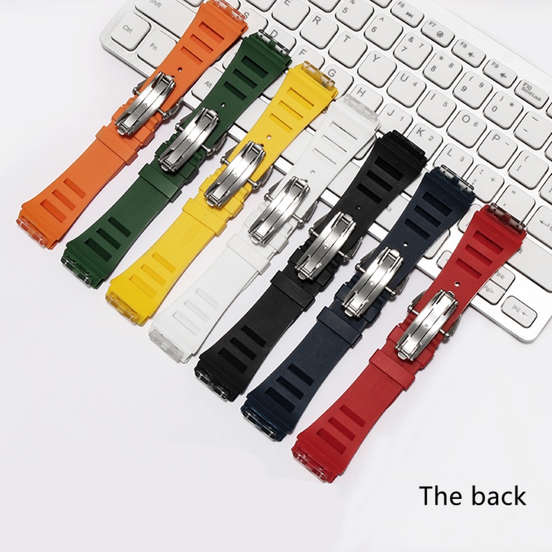 Dây Đeo Thay Thế Chất Liệu Cao Su Silicon Mềm 25mm Cho Dây Đeo Đồng Hồ Richard Mille