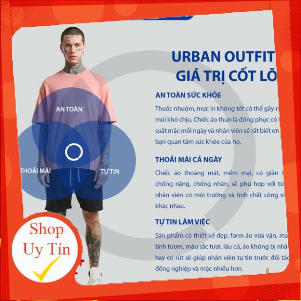 Áo Thun Tay Lỡ Nữ Nam Unisex Form Rộng URBAN OUTFITS In Móc UO  ATO12 100 Cotton