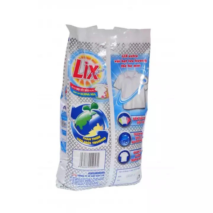 Bột giặt Lix Extra hương hoa 5.5Kg EB568 làm trắng quần áo tăng gấp đôi sức mạnh lưu hương lâu cho giặt tay và máy