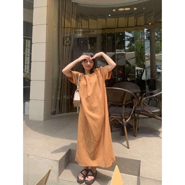 Váy suông đũi dáng dài, có túi sườn - ảnh chính chủ