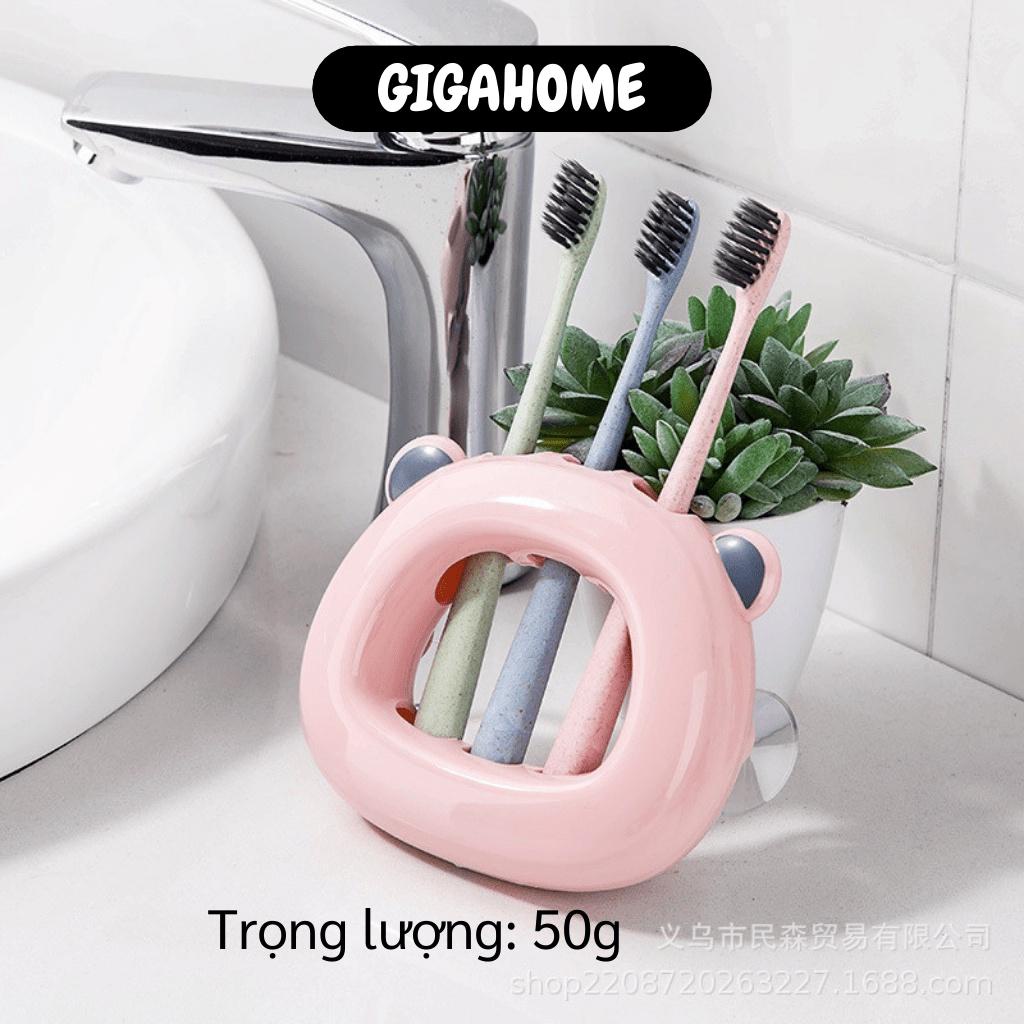 Giá Đỡ Bàn Chải GIGAHOME Treo Bàn Chải, Dao Cạo, Đồ Dùng Nhà Tắm Hình Gấu Đáng Yêu 5121