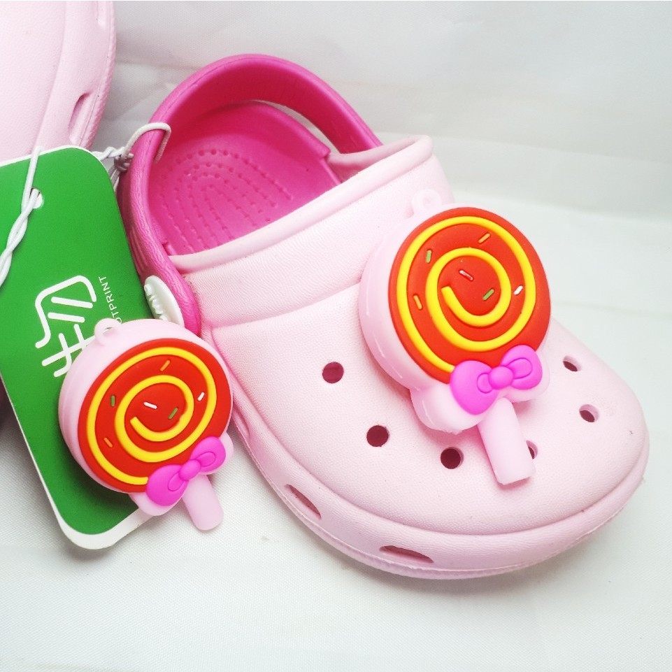 STICKER JIBBITZ gắn dép crocs, dép trẻ em 4D mẫu kẹo, kem cây hoạt hình loại TO/ BIG/ LỚN