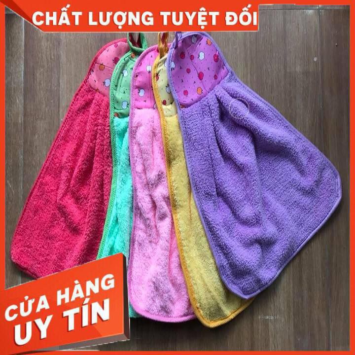 Khăn lau tay nhà bếp siêu thấm có móc treo