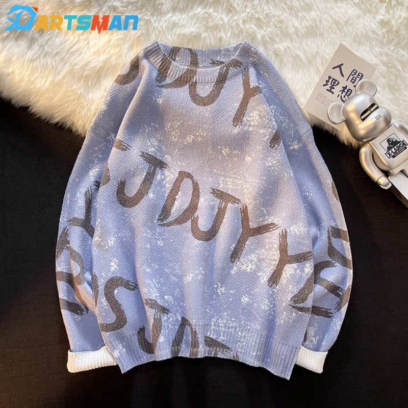 Áo sweater tay dài màu xanh da trời/tím/mơ cỡ M-2XL dễ phối đồ kiểu dáng thời trang thu đông