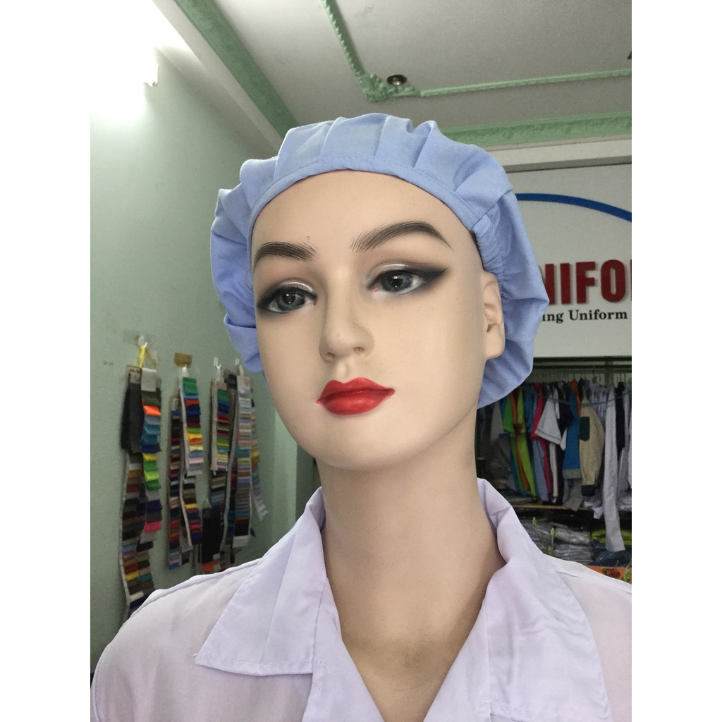 Nón bánh tiêu xếp ly ngành thủy sản vải Ford