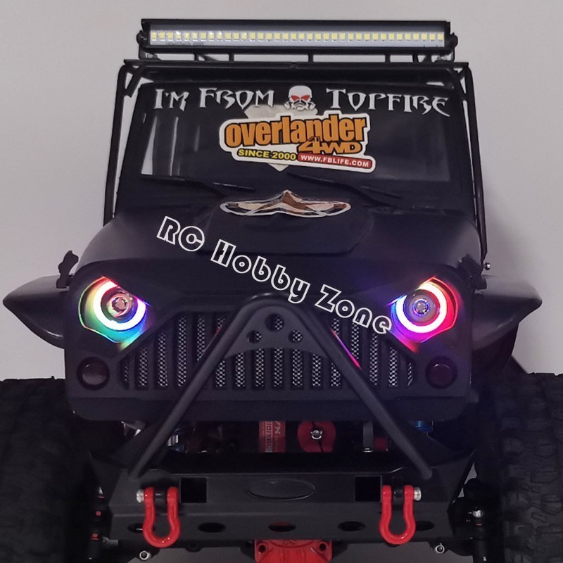 Set 2 Đèn Pha LED Dành Cho Mô Hình Xe Đồ Chơi 1/10 RC SCX10 TRX4 D90 Jeep Wrangler 90046 90047