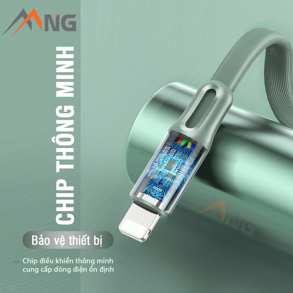 Dây Sạc iPhone Chính Hãng Rockspace S1, sạc nhanh, ổn định, không nóng máy, dây dẹt, độ dài 1m, bảo hành 12 tháng