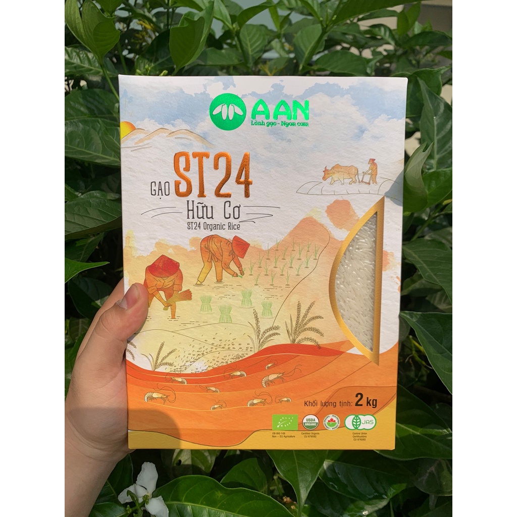 Gạo Trắng ST24 Hữu Cơ 2kg AAN - XanhSam Organic