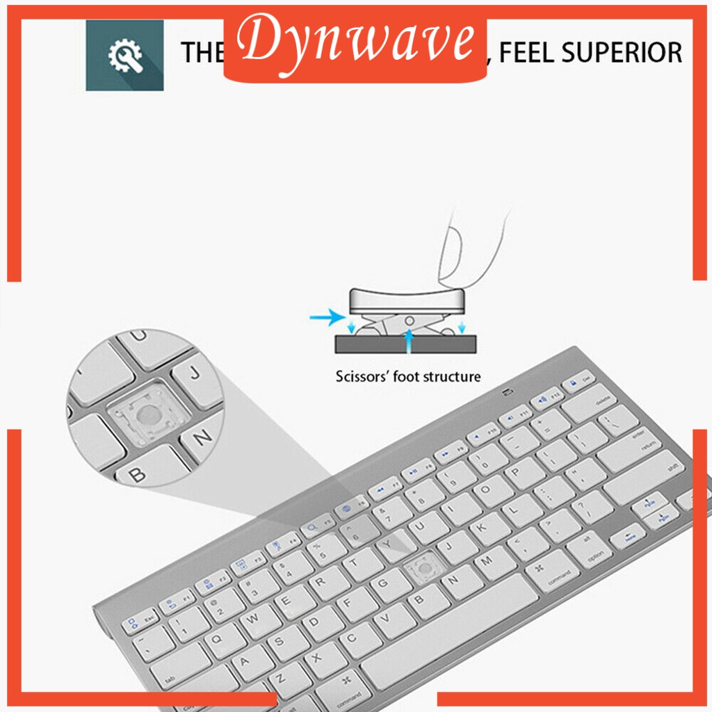 [DYNWAVE] Wireless Optical Keyboard Mouse Set w/ USB Receiver Combo Set 2.4G for MacBook