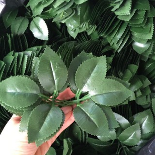 Lá hoa hồng lụa, 6 cánh (100gr)