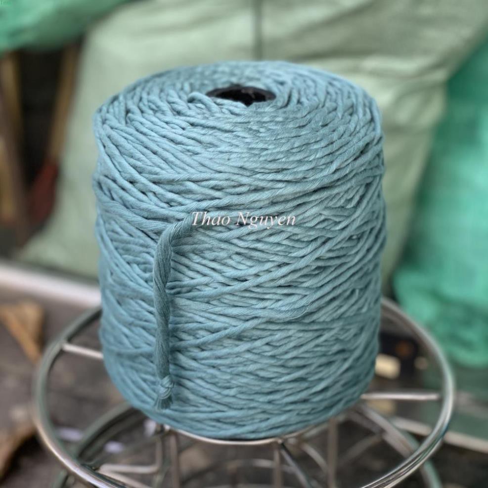 Dây thừng đan macrame, dây cotton,- 5mm  . Nhiều màu sắc .