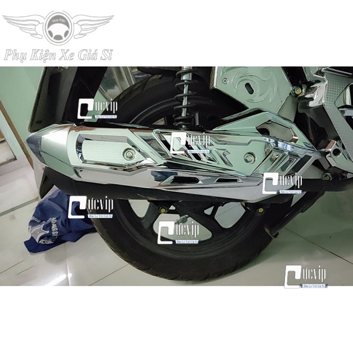 [Rẻ Vô Địch] - (2469) - Ốp Pô Xe AirBlade 2020 (2013 - 2020), Vario 2015 - 2017 Xi Mạ Crom MS2469