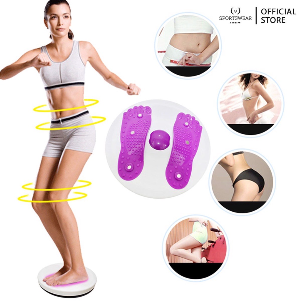 Đĩa xoay eo massage chân xoay 360 độ, bàn xoay eo tập bụng hình cân chân có gai nổi thế hệ mới