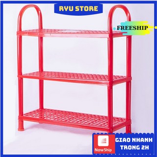Kệ chén 💖𝑭𝑹𝑬𝑬𝑺𝑯𝑰𝑷💖 kệ nhựa đựng úp chén ly - 3 tầng tiện lợi