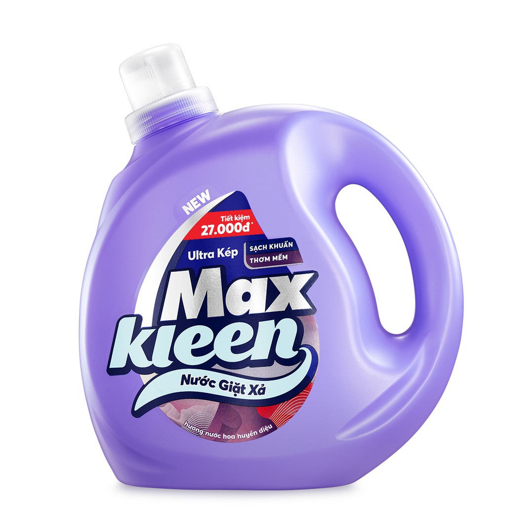 (TẶNG K M) Chai Nước Giặt Xả Maxkleen 3.8kg Tặng túi Nước giặt 900g
