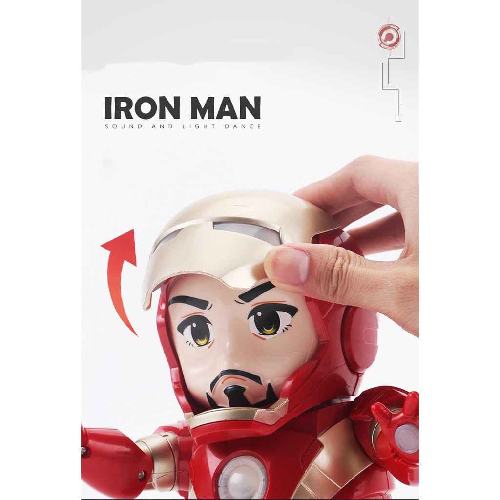 Mô Hình Nhân Vật Iron Man Nhảy Múa + Đèn Led