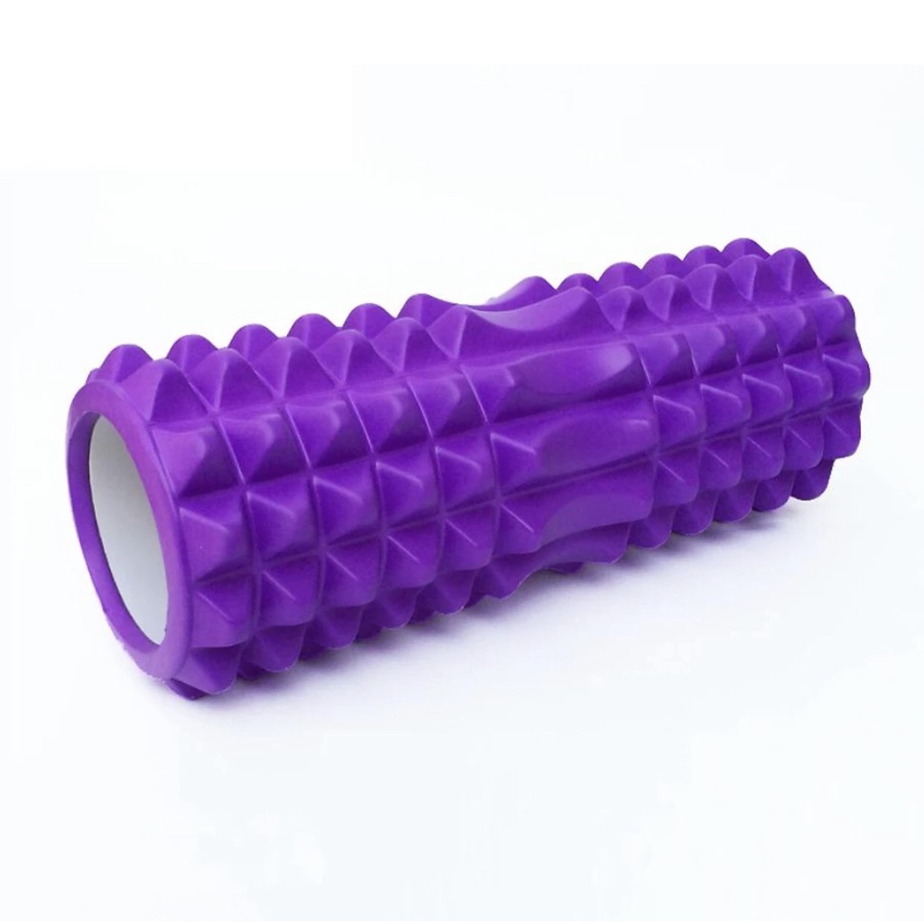 Con Lăn Massage Chân, Tay, Lưng Foam Roller 33 cm x 14 cm Gai Nhọn, Ống Lăn Giãn Cơ Yoga