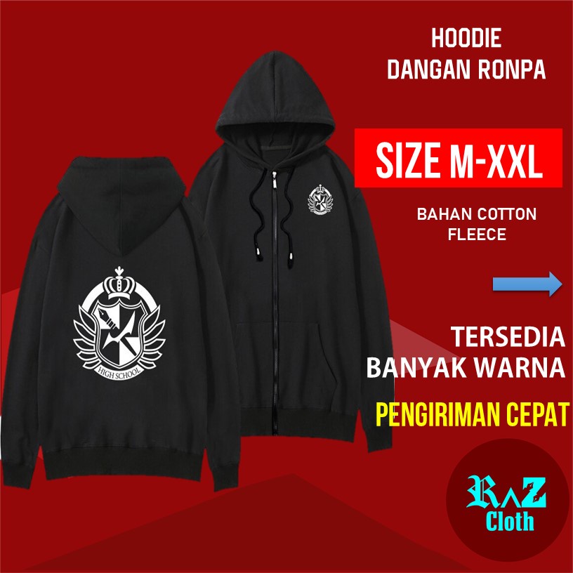 Hodie Cool Guys Áo khoác Hoodie in hình Despair Danganronpa phong cách Nhật Bản cho nam sinh trung học