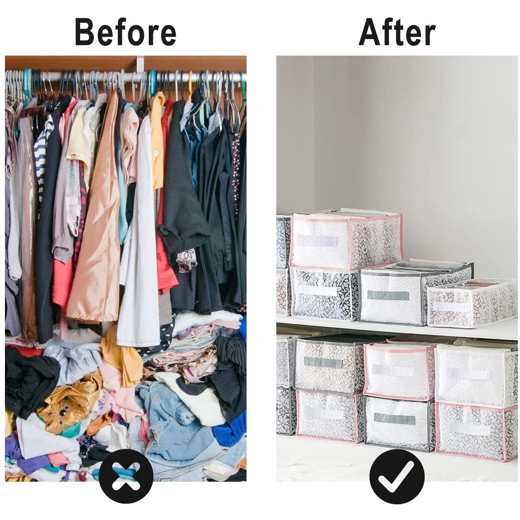 KUNHEV Ngăn Kéo Đựng Quần Jean / Áo Thun Lưới Giặt Được Tiện Dụng