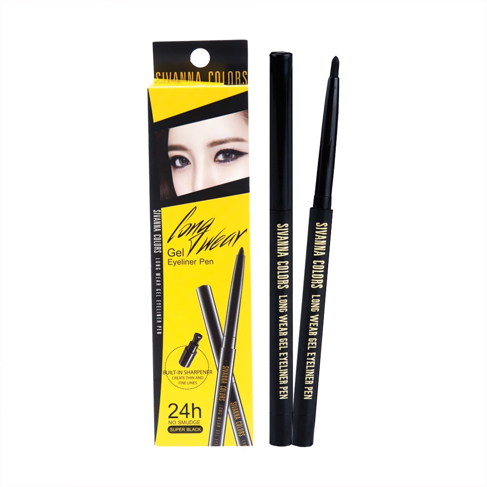 Bút Chì Kẻ Mắt Không Lem, Không Trôi Sivanna Colors Long Wear Gel Eyeliner Pen HF777