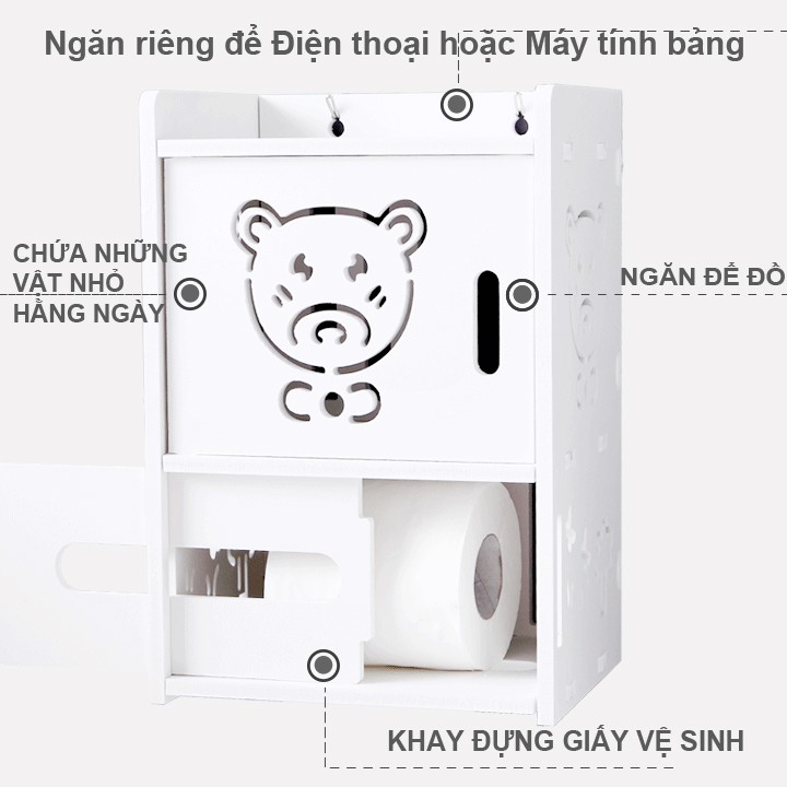 Tủ Kệ Treo Phòng Tắm Tiện Lợi Không Thấm Nước 2 Tầng - NKK1