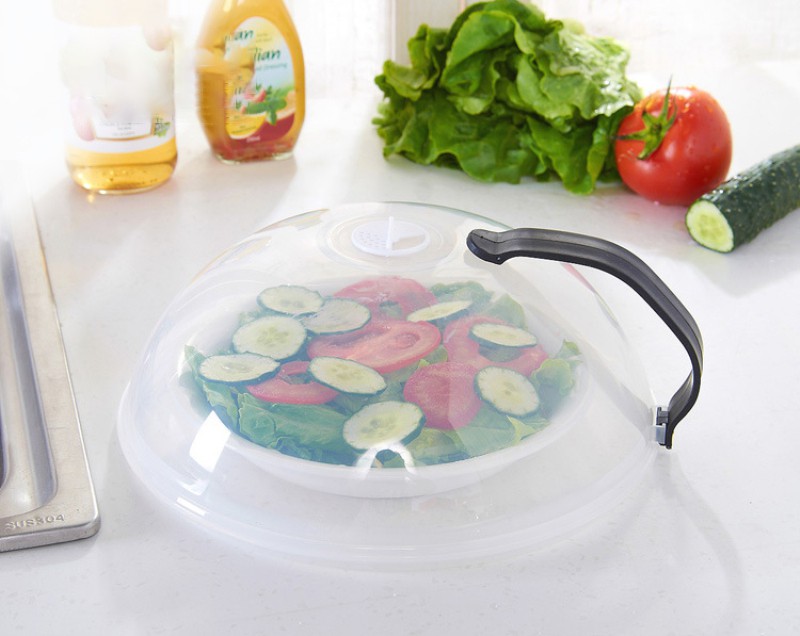 Multifunctional plastic fresh-keeping cover kitchen microwave oven dust-proof, splash-proof and oil-proof vegetable