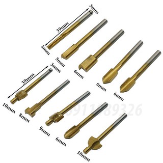❤️FREESHIP❤️ Bộ 10 đầu mũi mài khắc làm gỗ lũa cán 3mm phú Titanium