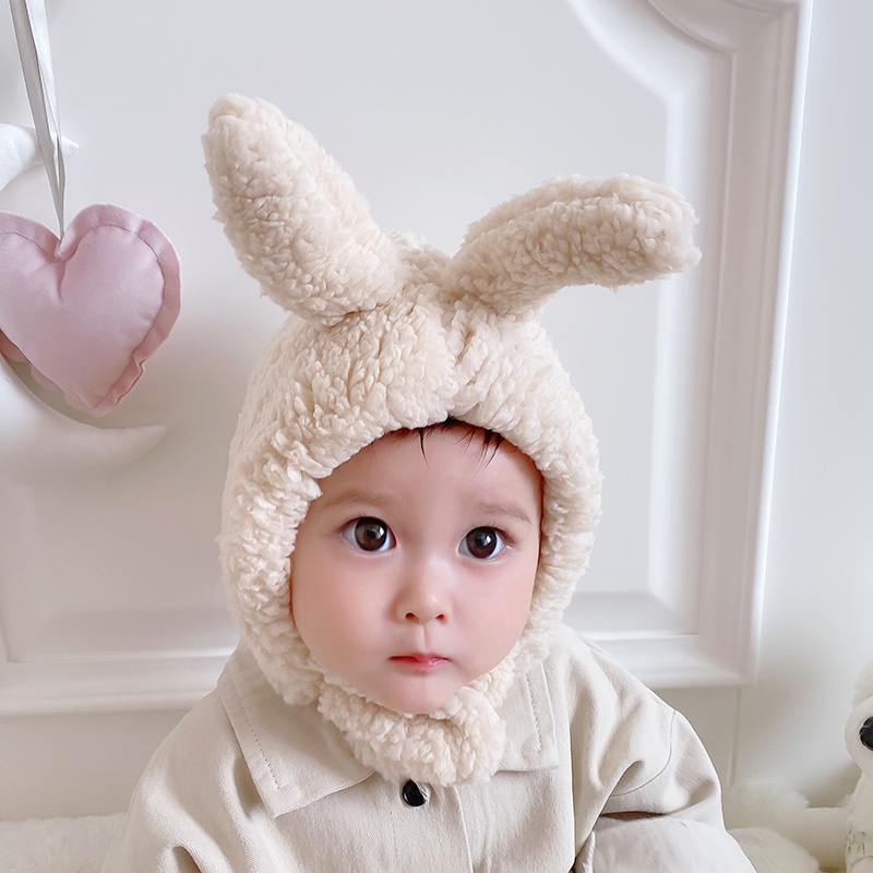 Mũ lông giữ ấm thiết kế tai gấu dễ thương xinh xắn cho bé gái