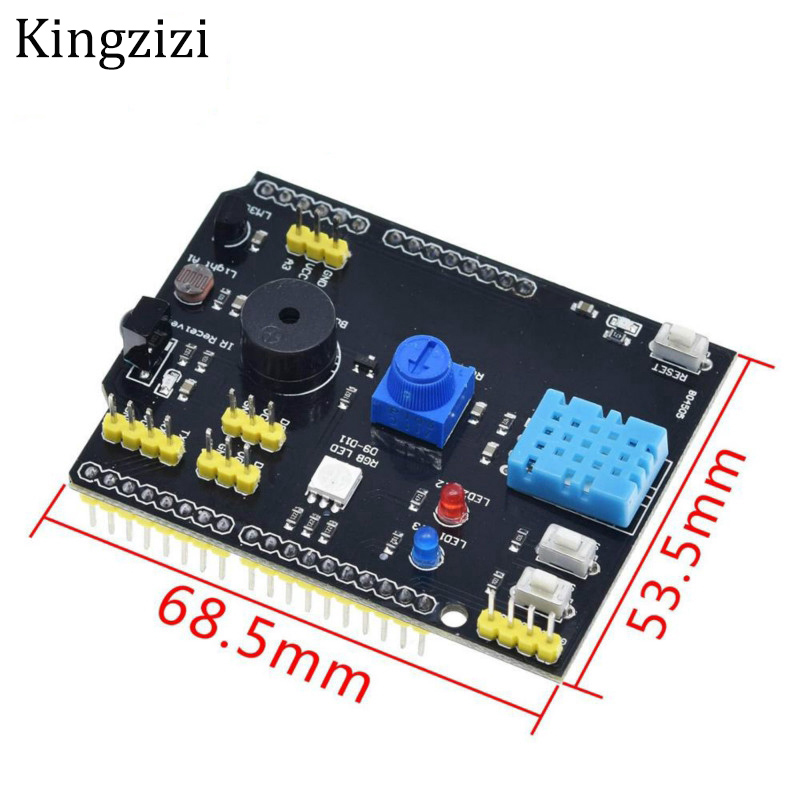 Bảng Mạch Cảm Biến Nhiệt Độ Độ Ẩm Dht11 Lm35 Cho Arduino Uno R3 Rgb Led IR Receiver Buzzer I2C