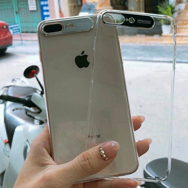 ỐP TOTU IPHONE 8 PLUS BẢO VỆ CAMERA - TRONG CỨNG