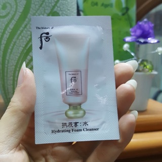 Com bo 10 gói whoo Hydrating Foam Cleanser - sữa rửa mặt whoo hồng đông y DỊU NHẸ