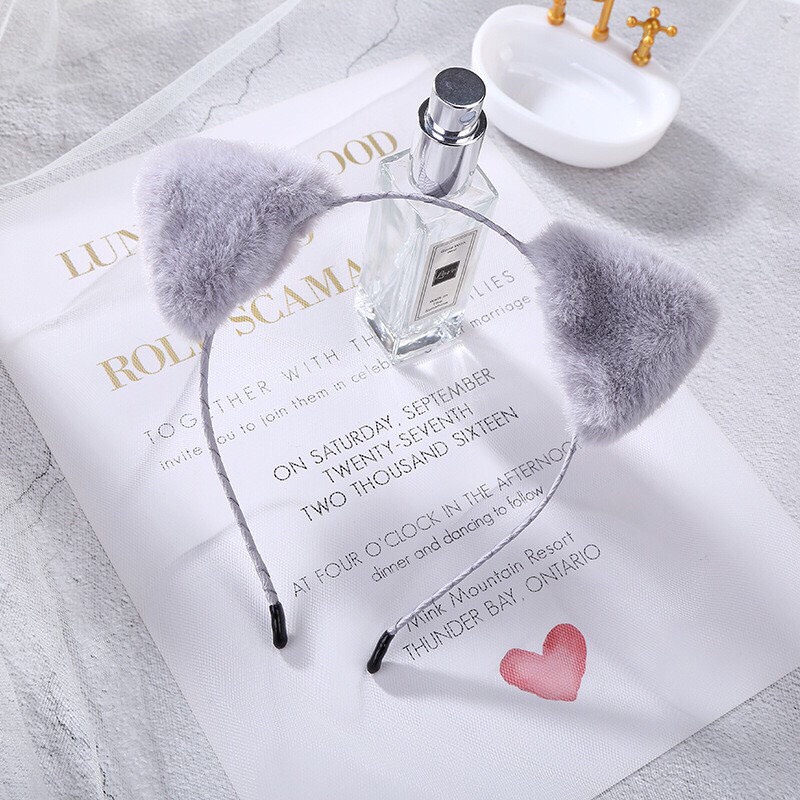 Bờm Lông tai Cáo, Lông Mịn, Bờm cài tóc hot trend, Băng Đô Cài Tóc